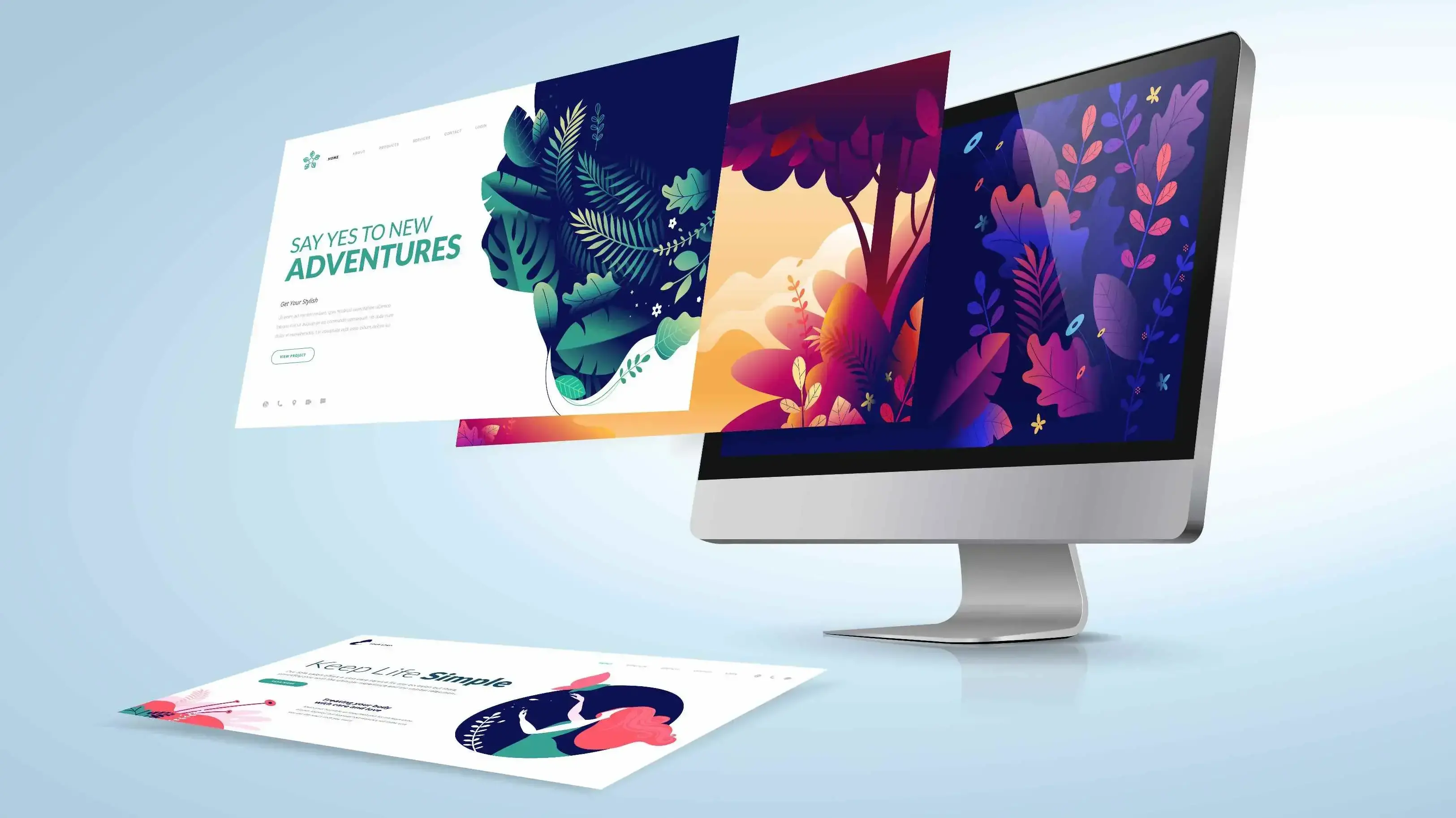 Website development illustration